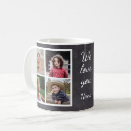 Black 8 Photo Collage Grandma Chalkboard Kaffemugg
