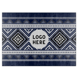 Black Abstrakt Ethnic Geometric Mönster med Logoty