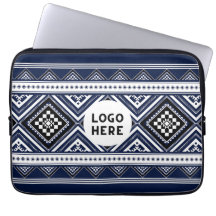 Black Abstrakt Ethnic Geometric Mönster med Logoty