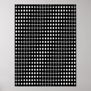 Black abstrakt mönster poster