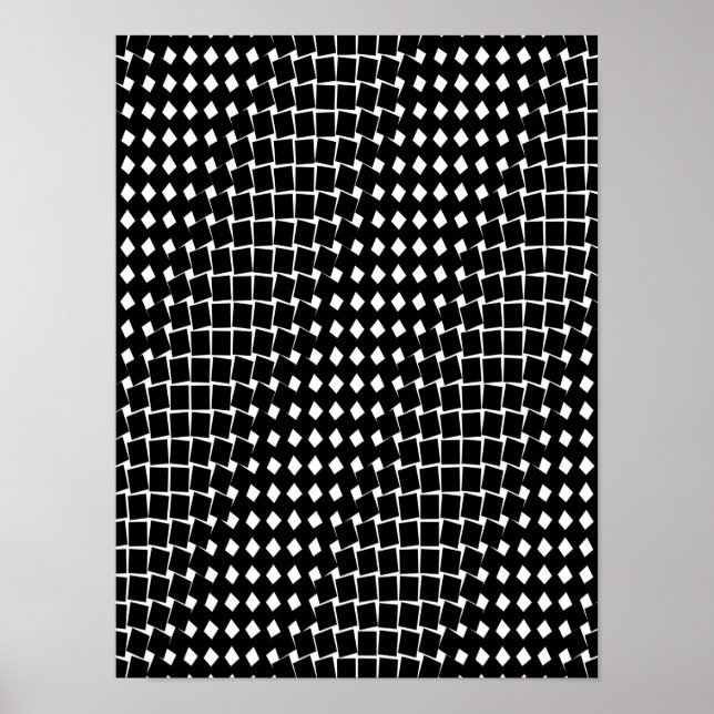 Black abstrakt mönster poster (Framsidan)