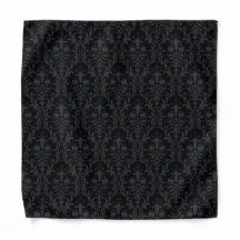 Black Acanthus Blommigt Damask Wedding Pocket Squa