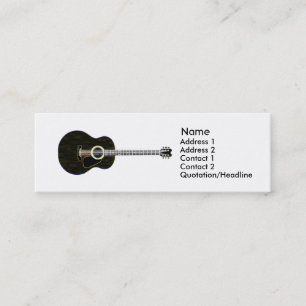 Black Acoustic Guitar Mini Visitkort