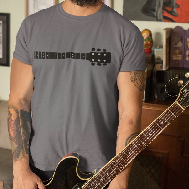 Black Acoustic Guitar Nacke Coola Music Tee Shirt (it's only rock'n'roll)