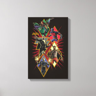 Black Adam Character Diamond Burst Graphic Canvastryck