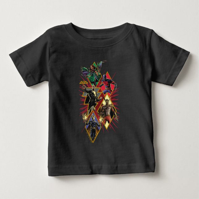 Black Adam Character Diamond Burst Graphic T Shirt (Framsida)