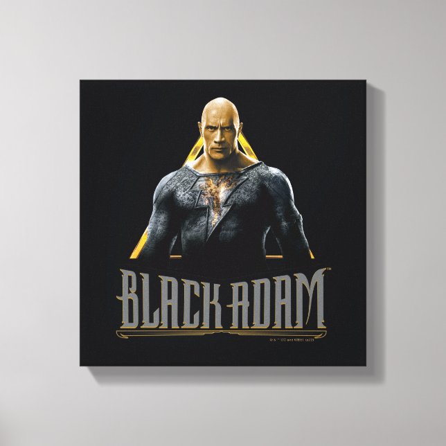 Black Adam Character och Namn Graphic Canvastryck (Framsida)