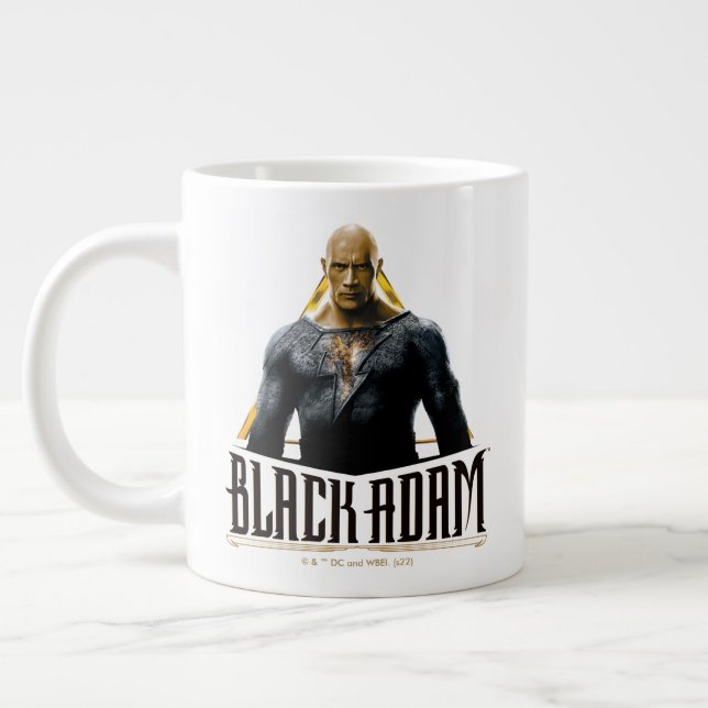 Black Adam Character och Namn Graphic Jumbo Mugg (Vänster)