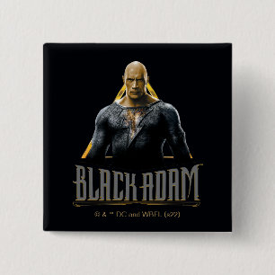 Black Adam Character och Namn Graphic Knapp