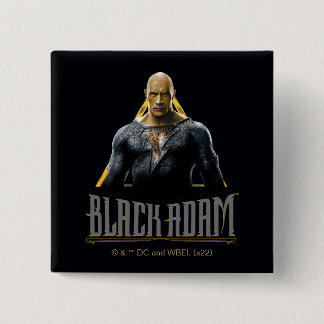 Black Adam Character och Namn Graphic Knapp