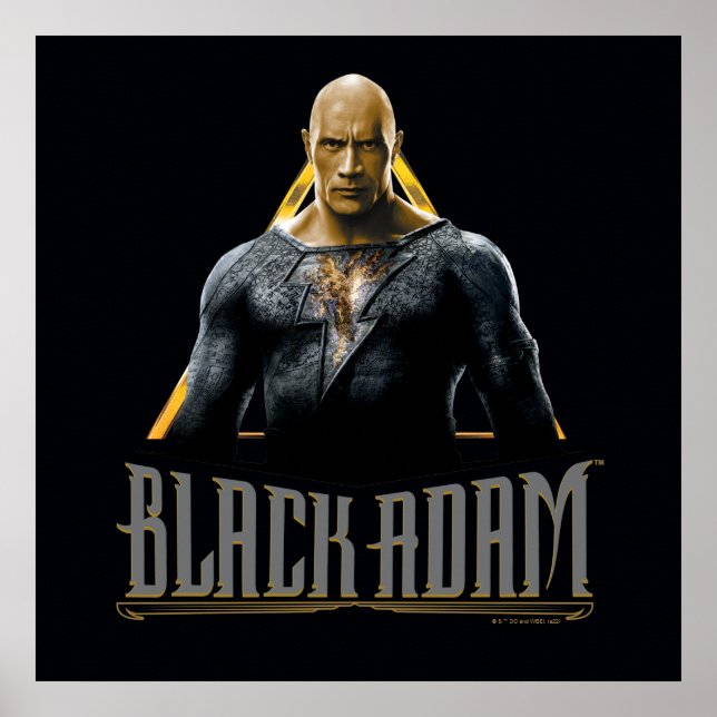 Black Adam Character och Namn Graphic Poster (Framsidan)
