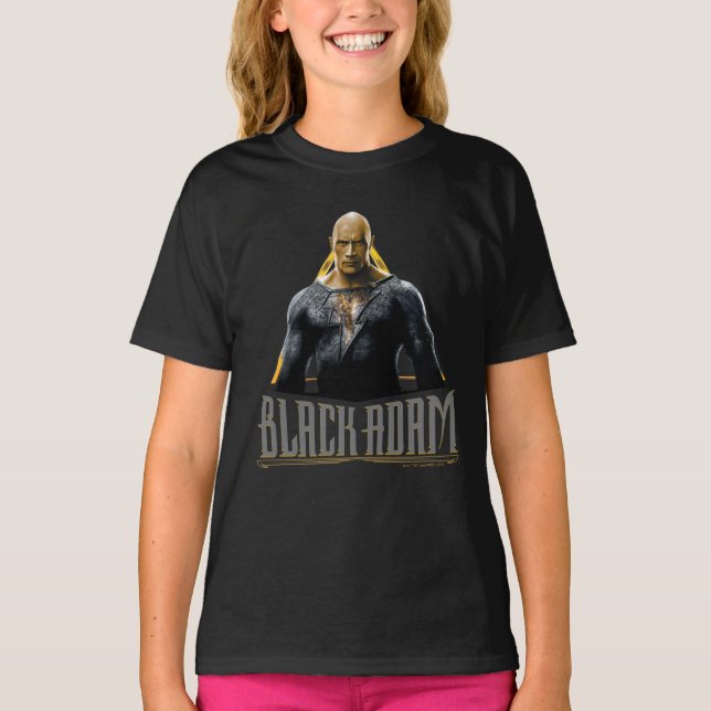 Black Adam Character och Namn Graphic T Shirt (Framsida)