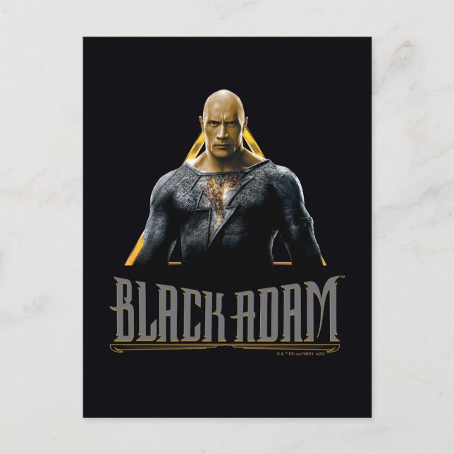 Black Adam Character och Namn Graphic Vykort (Framsida)