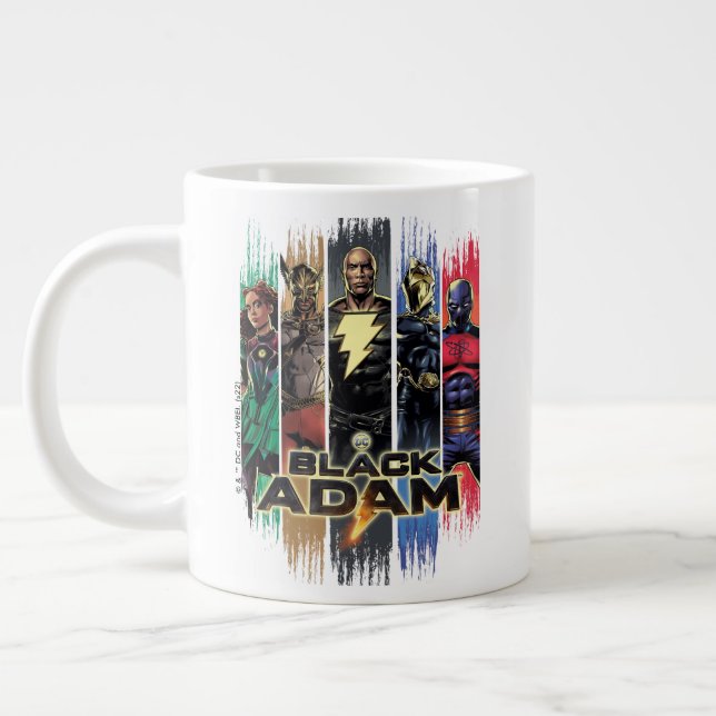Black Adam Characters In Stripes Graphic Jumbo Mugg (Vänster)