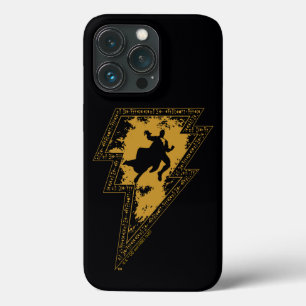Black Adam Distress Lightning Bolt Graphic