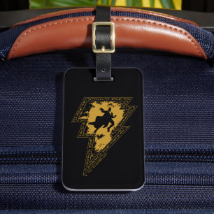 Black Adam Distress Lightning Bolt Graphic Bagagebricka