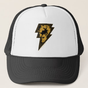 Black Adam Distress Lightning Bolt Graphic Keps