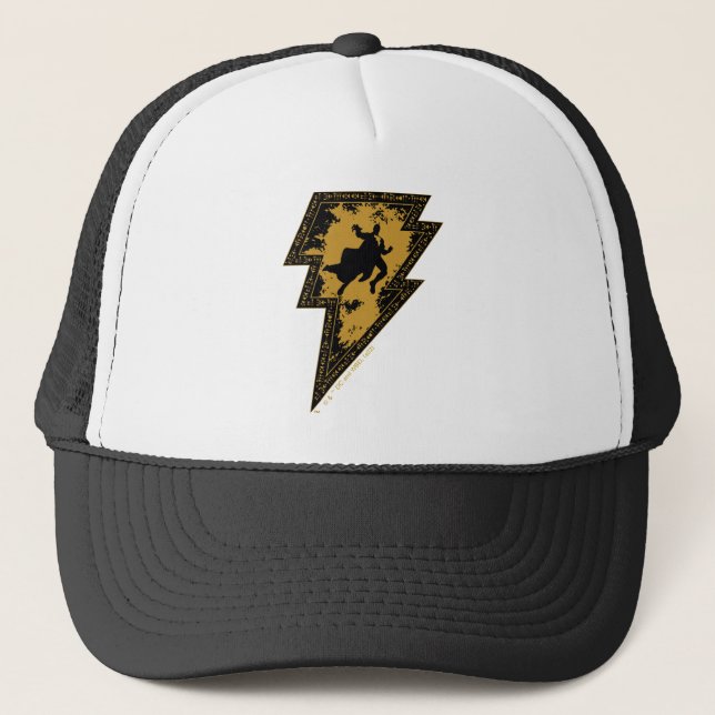 Black Adam Distress Lightning Bolt Graphic Keps (Framsida)