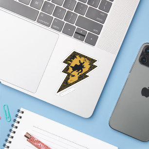 Black Adam Distress Lightning Bolt Graphic Klistermärken