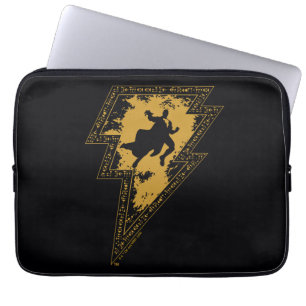 Black Adam Distress Lightning Bolt Graphic Laptop Fodral