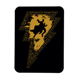 Black Adam Distress Lightning Bolt Graphic Magnet