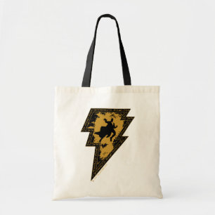 Black Adam Distress Lightning Bolt Graphic Tygkasse