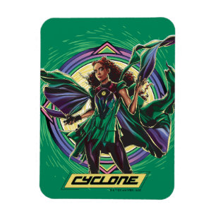 Black Adam Grafik med cyklontecken Magnet