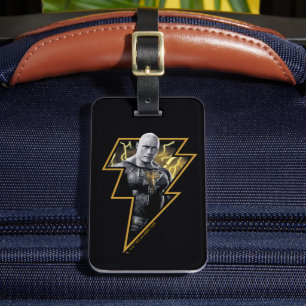 Black Adam Grått och Guld Lightning Graphic Bagagebricka