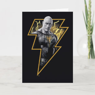 Black Adam Grått och Guld Lightning Graphic Kort