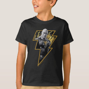 Black Adam Grått och Guld Lightning Graphic T Shirt