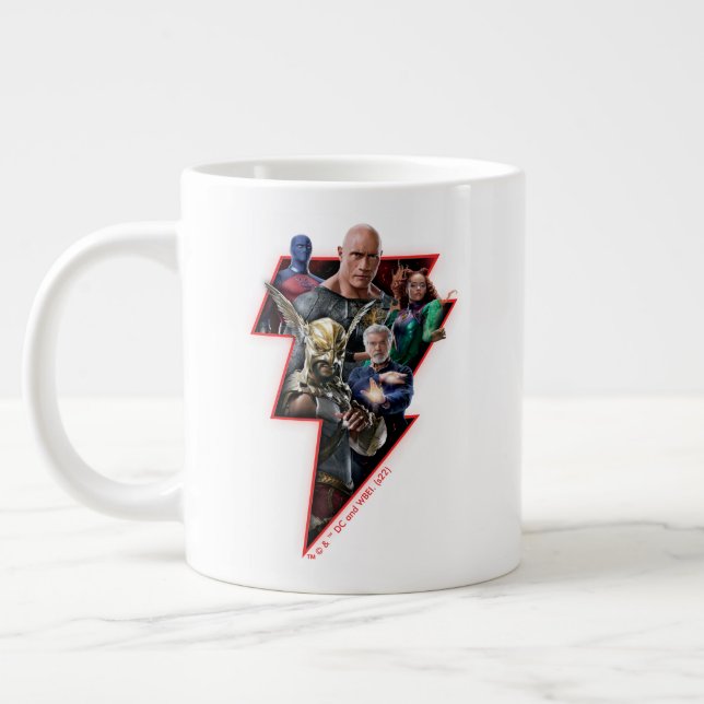 Black Adam Group Lightning Graphic Jumbo Mugg (Vänster)