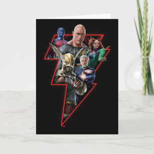 Black Adam Group Lightning Graphic Kort