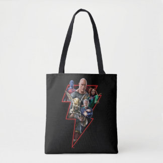 Black Adam Group Lightning Graphic Tygkasse