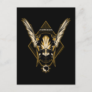 Black Adam Hawkman Helmet Graphic Vykort