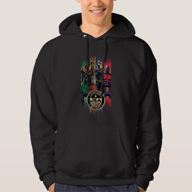 Black Adam Justice Society Heroes in Rand Hoodie (Framsida)