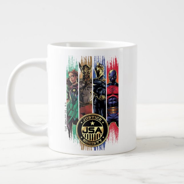 Black Adam Justice Society Heroes In Stripes Jumbo Mugg (Vänster)