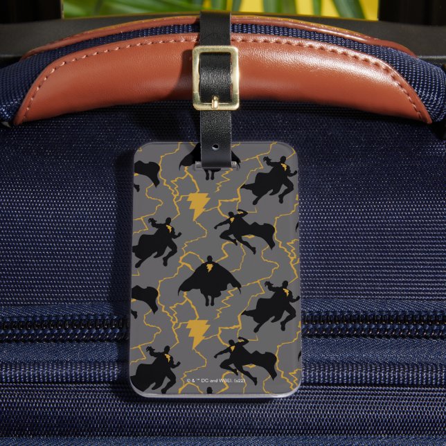 Black Adam Lighämen Silhouette Mönster Bagagebricka (Framsida Insitu 2)