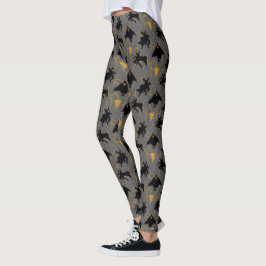 Black Adam Lighämen Silhouette Mönster Leggings