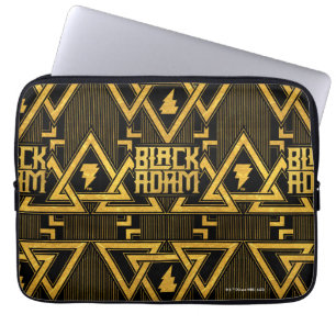 Black Adam Lighämte Bolt Triangular Mönster Laptop Fodral