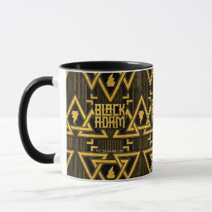 Black Adam Lighämte Bolt Triangular Mönster Mugg