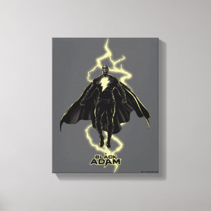 Black Adam Lightning Silhouette Graphic Canvastryck