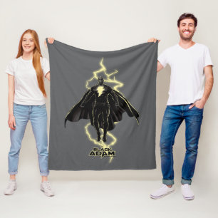 Black Adam Lightning Silhouette Graphic Fleecefilt