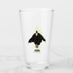 Black Adam Lightning Silhouette Graphic Glaskopp