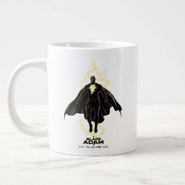Black Adam Lightning Silhouette Graphic Jumbo Mugg (Vänster)