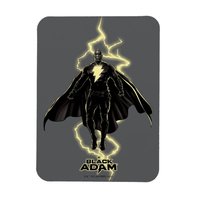 Black Adam Lightning Silhouette Graphic Magnet (Vertikal)