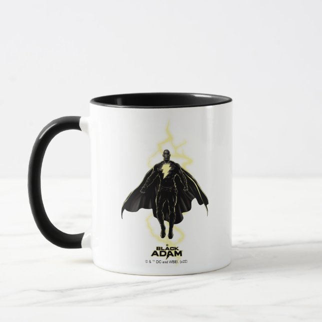 Black Adam Lightning Silhouette Graphic Mugg (Vänster)