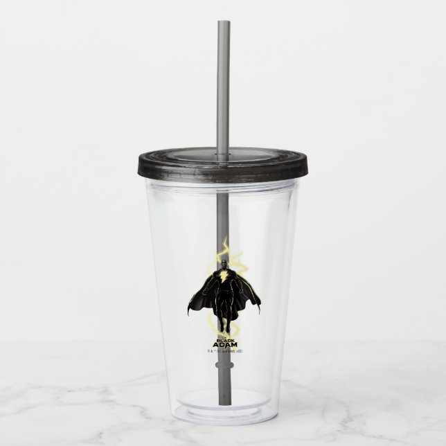 Black Adam Lightning Silhouette Graphic Take Away Mugg (Framsida)