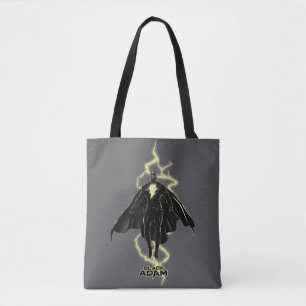 Black Adam Lightning Silhouette Graphic Tygkasse