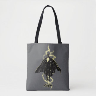 Black Adam Lightning Silhouette Graphic Tygkasse