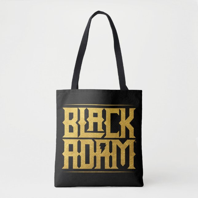 Black Adam Stacked Name Graphic Tygkasse (Framsida)
